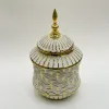 New high-end Chinese ceramic vase handicrafts, living room TV cabinet ornaments, dining room entrance table, dried fresh flower decorative ornaments, flower arrangements, light luxury decorative ornaments, flower art, living room dining table ornaments, realistic flower arrangement pottery Item Picture